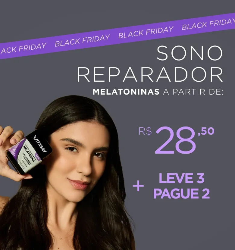 Melatonina 90cp para sono reparador a partir de R$28,50 com oferta leve 3 pague 2