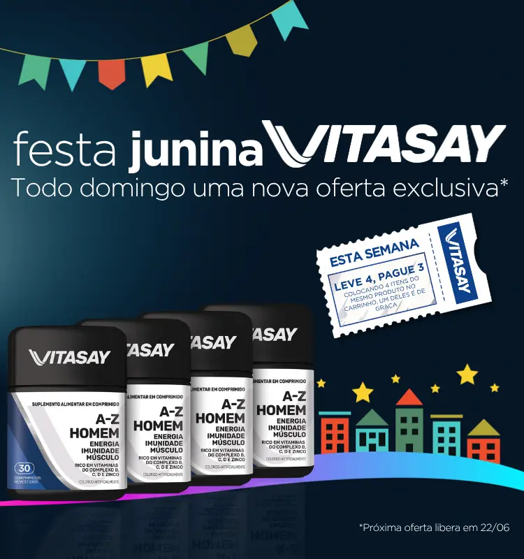 Festa Junina Vitasay com promoções exclusivas todo domingo e ofertas especiais por tempo limitado