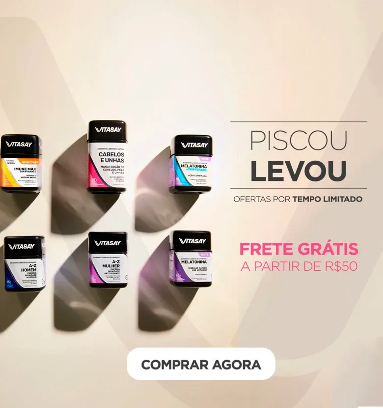 Promocao por tempo limitado, aplicando frete grátis a partir de R$50