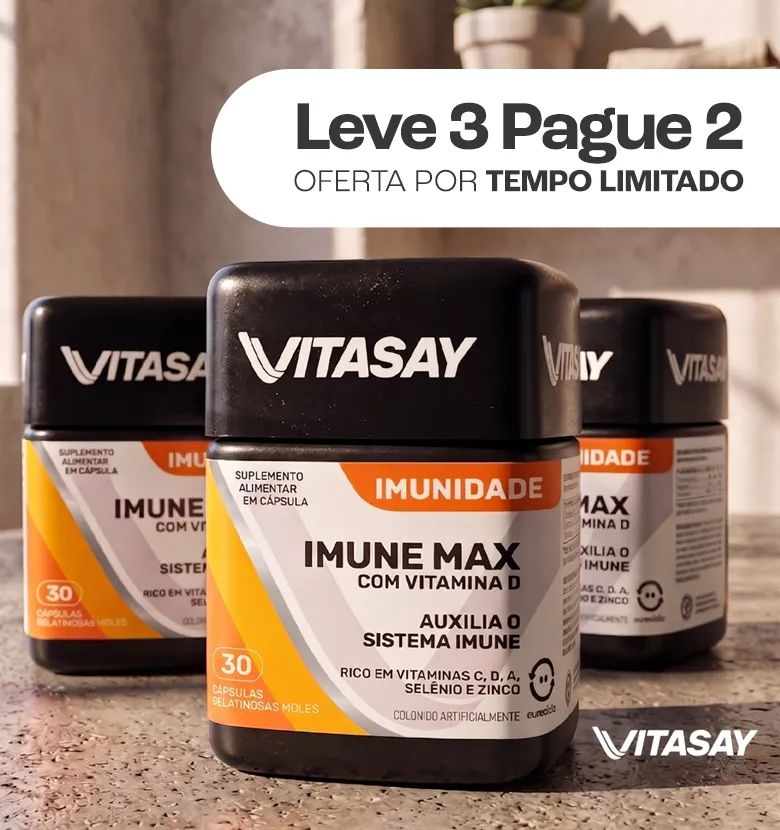 Promoção Vitasay Leve 3 Pague 2 em todo site, menos kits.